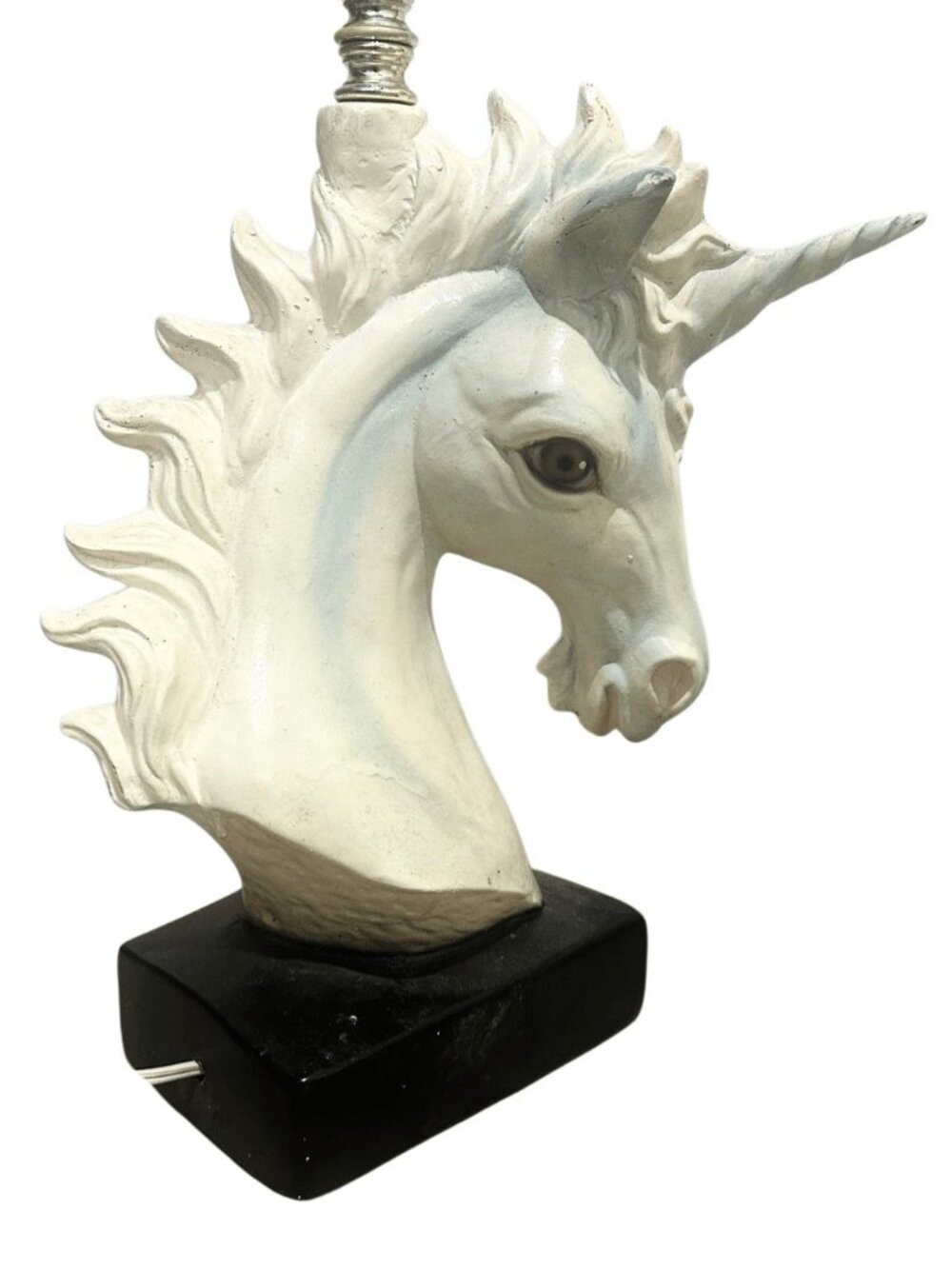 Vintage Pair Unicorn Head Design Plug In Table Lamp - Picture 4 of 6